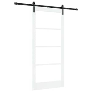 Posuvné dveře ORKDAL Bílá a černá 93 x 202 cm - obrázek 2
