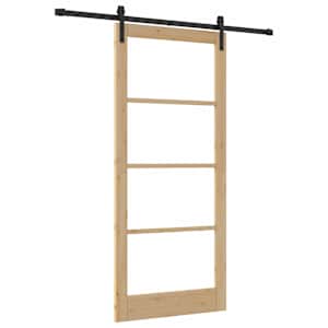 Posuvné dveře ORKDAL Přirozená a černá 93 x 211 cm - obrázek 2