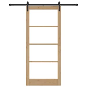 Posuvné dveře ORKDAL Přirozená a černá 93 x 211 cm - obrázek 4