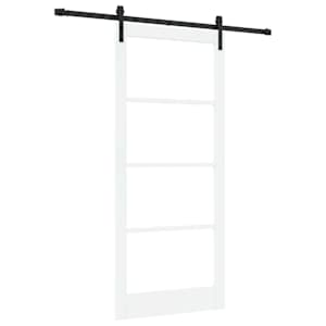 Posuvné dveře ORKDAL Bílá a černá 93 x 211 cm - obrázek 2