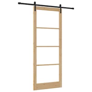 Posuvné dveře ORKDAL Přirozená a černá 93 x 232 cm - obrázek 2