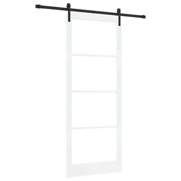 vidaXL Libisev uks ORKDAL Valge ja must 93 x 232 cm