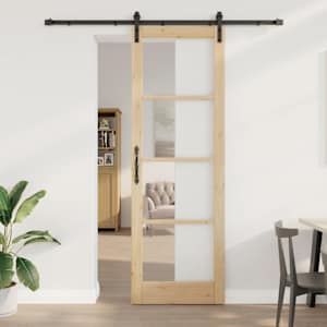 Posuvné dveře ORKDAL Přirozená a černá 78 x 232 cm - obrázek 1