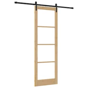 Posuvné dveře ORKDAL Přirozená a černá 78 x 232 cm - obrázek 2