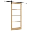 vidaXL Libisev uks ORKDAL Looduslik ja must 93 x 211 cm
