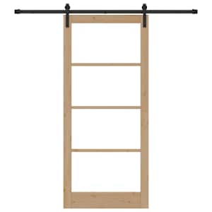 Posuvné dveře ORKDAL Přirozená a černá 93 x 211 cm - obrázek 4