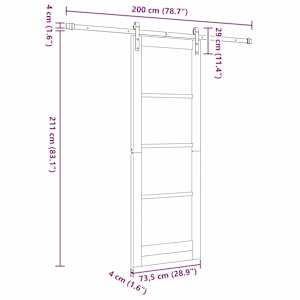 Posuvné dveře ORKDAL Bílá 73,5 x 211 cm - obrázek 11