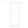 vidaXL Libisev uks ORKDAL Valge 93 x 202 cm Soe m&auml;nnipuit ja klaas