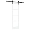 vidaXL Libisev uks ORKDAL Valge 61 x 198,5 cm Soe m&auml;nnipuit ja klaas