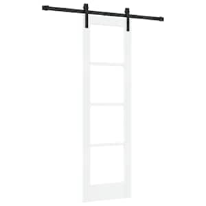 vidaXL Libisev uks ORKDAL Valge 61 x 198,5 cm Soe m&auml;nnipuit ja klaas