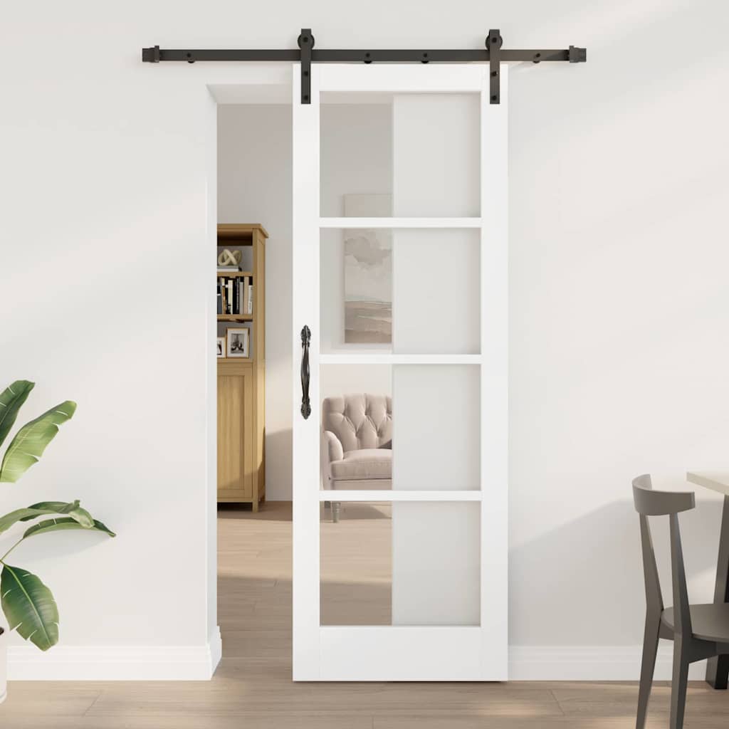 Skydedør med Hardware Sæt 'ORKDAL'Hvid 73,5x211 cm