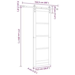 Posuvné dveře ORKDAL Bílá 73,5 x 211 cm - obrázek 11