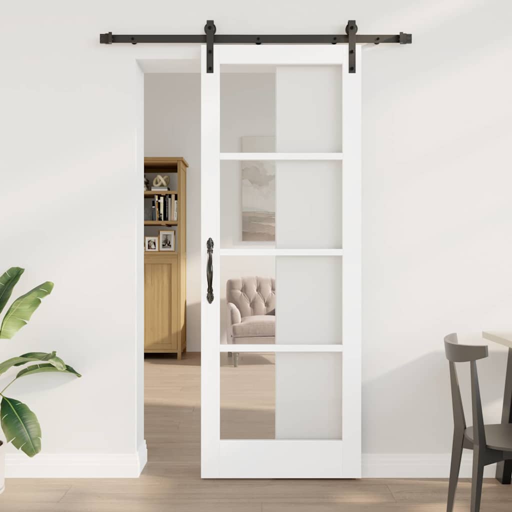 skydedør med hardware sæt 'ORKDAL'hvid 78x211 cm