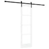 vidaXL Libisev uks ORKDAL Valge 61 x 198,5 cm Soe m&auml;nnipuit ja klaas