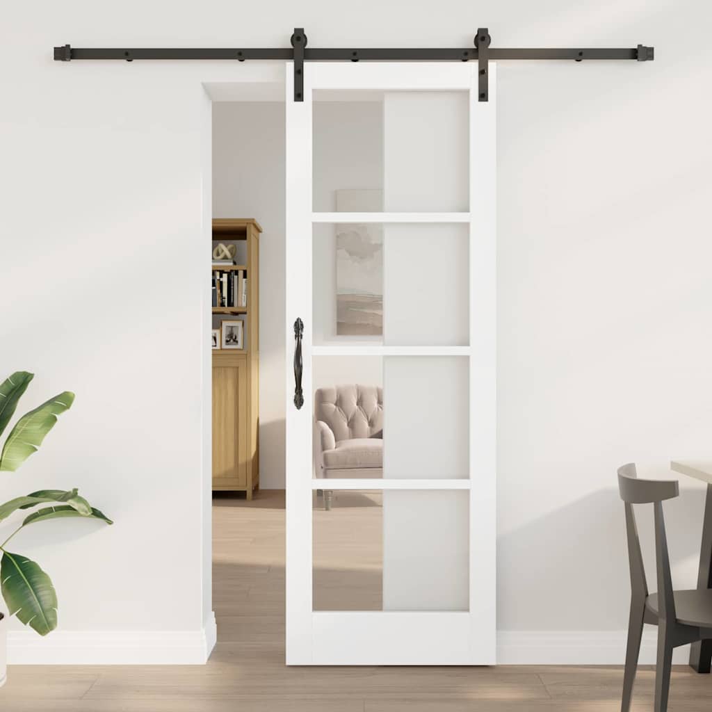 Skydedør med Hardware Sæt 'ORKDAL'Hvid 73.5x211 cm