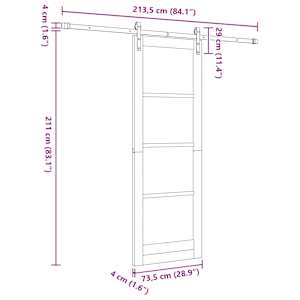 Posuvné dveře ORKDAL Bílá 73,5 x 211 cm - obrázek 11