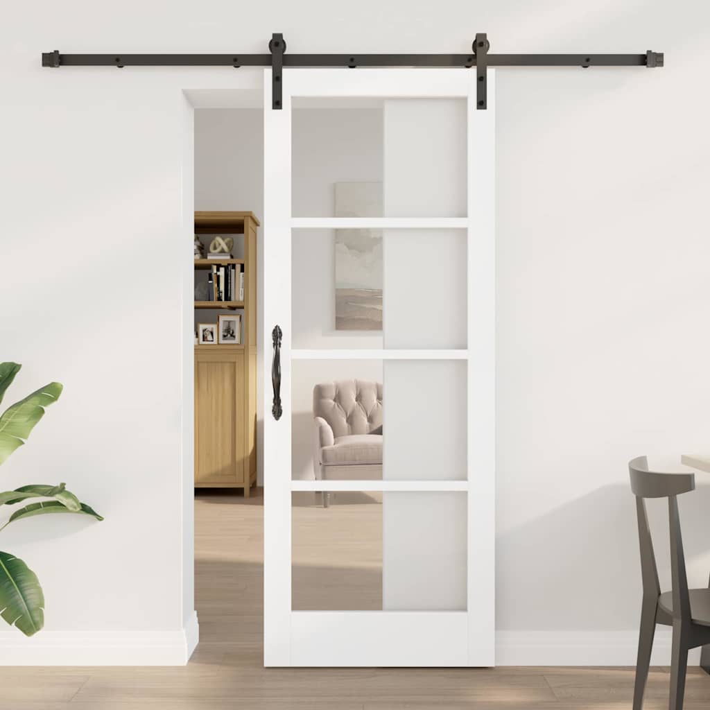 Glidende Dør med Hardware Sæt 'ORKDAL'Hvid 78x202 cm
