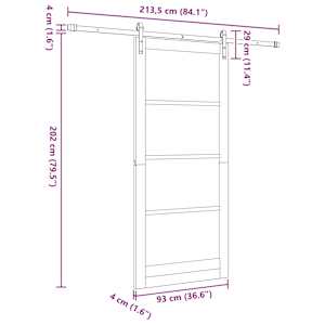 Posuvné dveře ORKDAL Přírodní 93 x 211 cm - obrázek 11