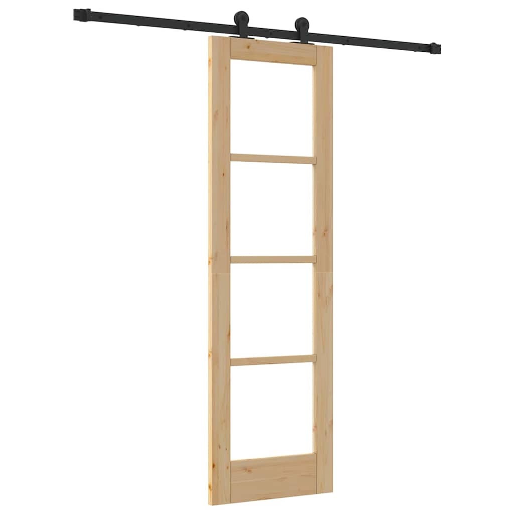 vidaXL Ușa Glisantă  cu Set de Accesorii 'ORKDAL'Lemn Masiv & Sticlă