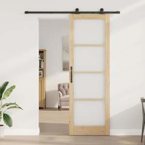 Posuvné dveře ORKDAL Přirozená a černá 78 x 232 cm - obrázek 3
