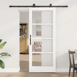 Drsna vrata ORKDAL Bela in črna 83 x 202 cm