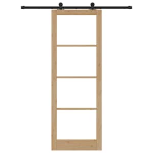 Posuvné dveře ORKDAL Přirozená a černá 83 x 232 cm - obrázek 4