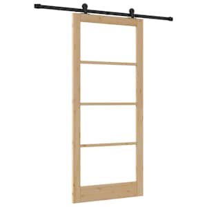 Posuvné dveře ORKDAL Přirozená a černá 93 x 211 cm - obrázek 2