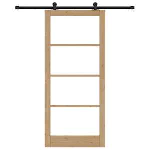 Posuvné dveře ORKDAL Přirozená a černá 93 x 211 cm - obrázek 4