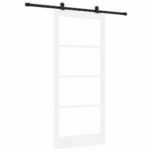 Posuvné dveře ORKDAL Bílá a černá 93 x 211 cm - obrázek 2