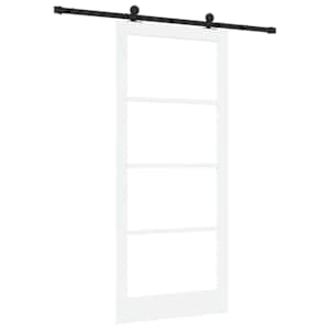 Posuvné dveře ORKDAL Bílá a černá 93 x 211 cm - obrázek 6