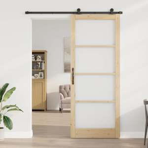 Posuvné dveře ORKDAL Přirozená a černá 93 x 232 cm - obrázek 3