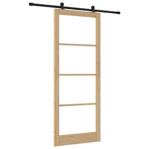 Posuvné dveře ORKDAL Přirozená a černá 93 x 232 cm - obrázek 2