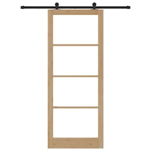 Posuvné dveře ORKDAL Přirozená a černá 93 x 232 cm - obrázek 4