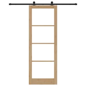 Posuvné dveře ORKDAL Přirozená a černá 83 x 232 cm - obrázek 4