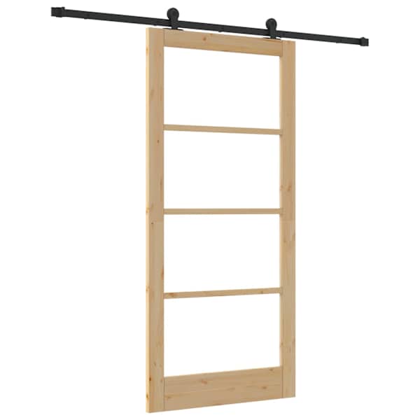 vidaXL Libisev uks ORKDAL 93 x 202 cm Soe m&auml;nnipuit ja klaas