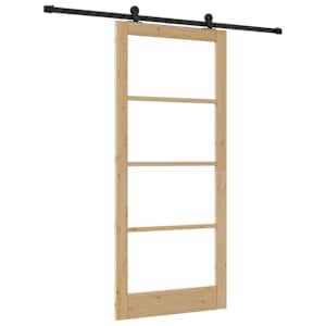 Posuvné dveře ORKDAL Přirozená a černá 93 x 211 cm - obrázek 2