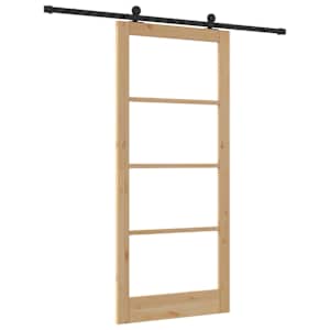 Posuvné dveře ORKDAL Přirozená a černá 93 x 211 cm - obrázek 6