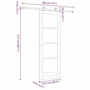 Posuvné dveře ORKDAL Bílá 73,5 x 211 cm - obrázek 11