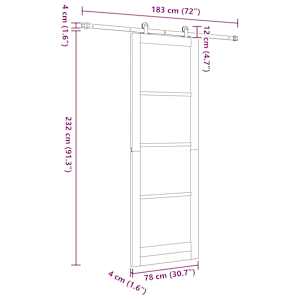 Posuvné dveře ORKDAL Přírodní 78 x 232 cm - obrázek 11