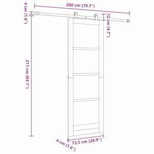 Posuvné dveře ORKDAL Bílá 73,5 x 211 cm - obrázek 11