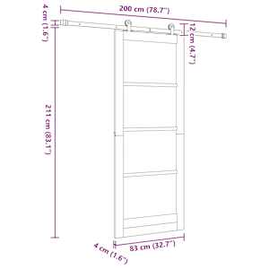 Posuvné dveře ORKDAL Bílá 83 x 211 cm - obrázek 11
