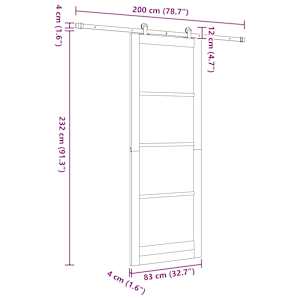Posuvné dveře ORKDAL Přírodní 83 x 232 cm - obrázek 11