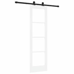 vidaXL Libisev uks ORKDAL Valge 61 x 198,5 cm Soe m&auml;nnipuit ja klaas