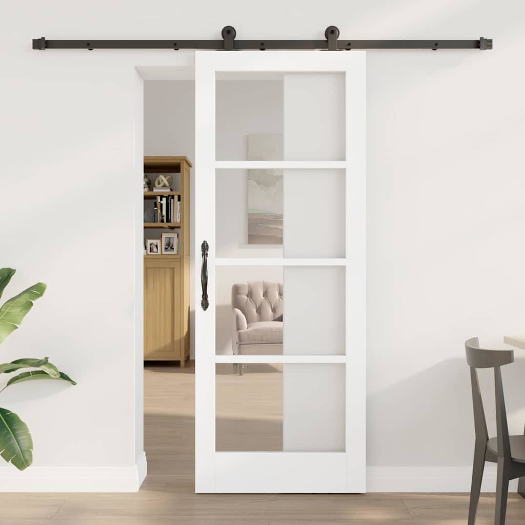 skydedør med hardware sæt 'ORKDAL'hvid 78x202 cm
