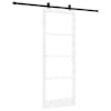 vidaXL Libisev uks ORKDAL Valge 83 x 211 cm Soe m&auml;nnipuit ja klaas