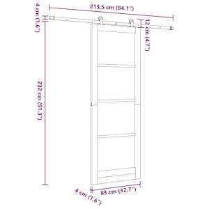 Posuvné dveře ORKDAL Přírodní 83 x 232 cm - obrázek 11