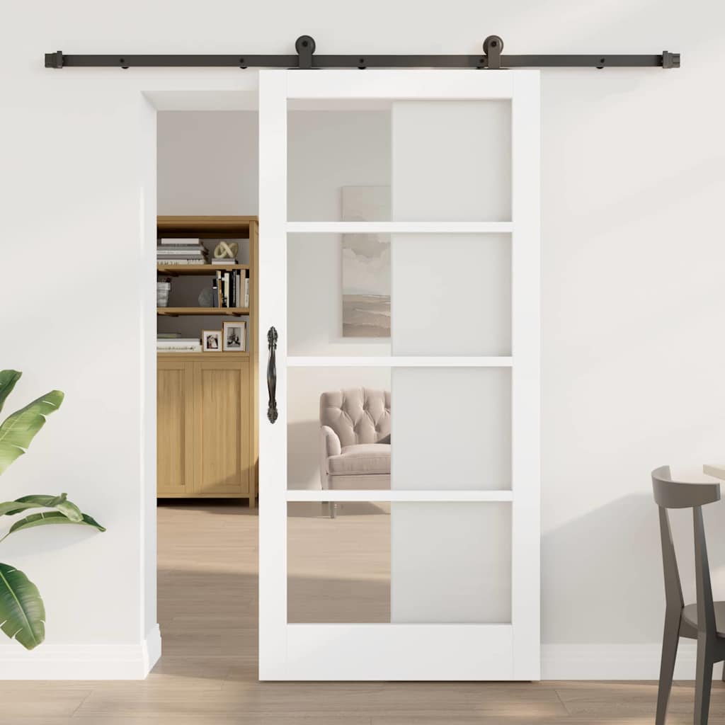 skydedør med hardware sæt 'ORKDAL'Hvid 93x202 cm