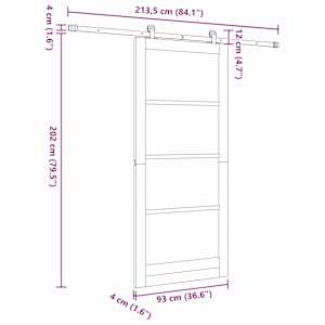 Posuvné dveře ORKDAL Bílá 93 x 211 cm - obrázek 11