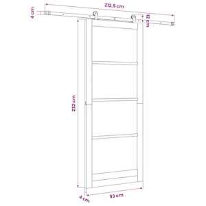 Posuvné dveře ORKDAL Přírodní 93 x 232 cm - obrázek 11