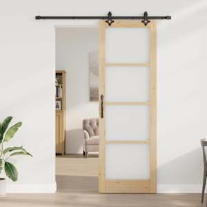Posuvné dveře ORKDAL Přirozená a černá 78 x 232 cm - obrázek 3